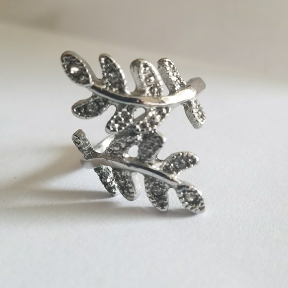 Silver leaf ring - Picture 3 of 3